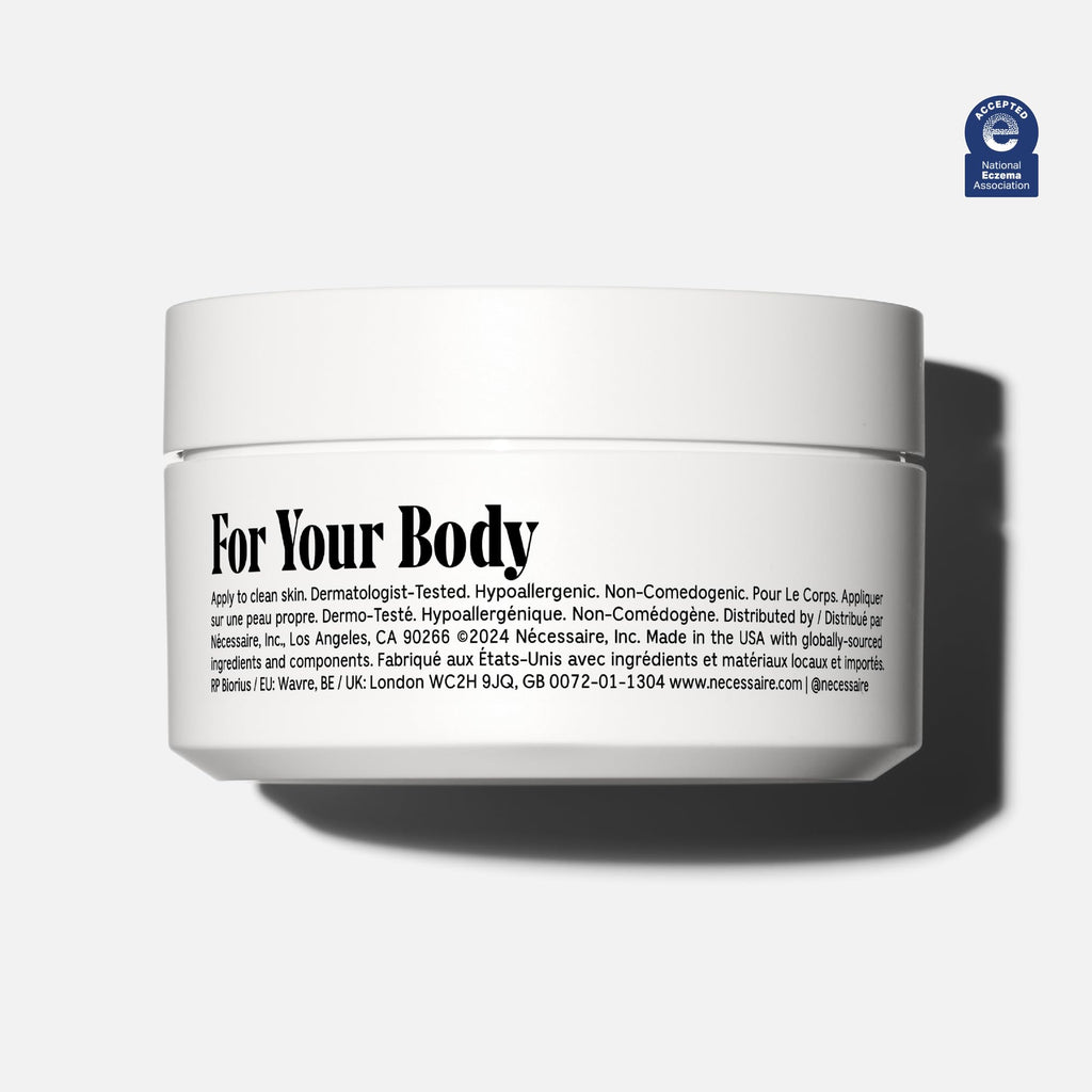 Nécessaire The Body Cream – Fragrance-Free Barrier Repair Moisturizer with Niacinamide, Ceramides & Hyaluronic Acid – 6.8 oz