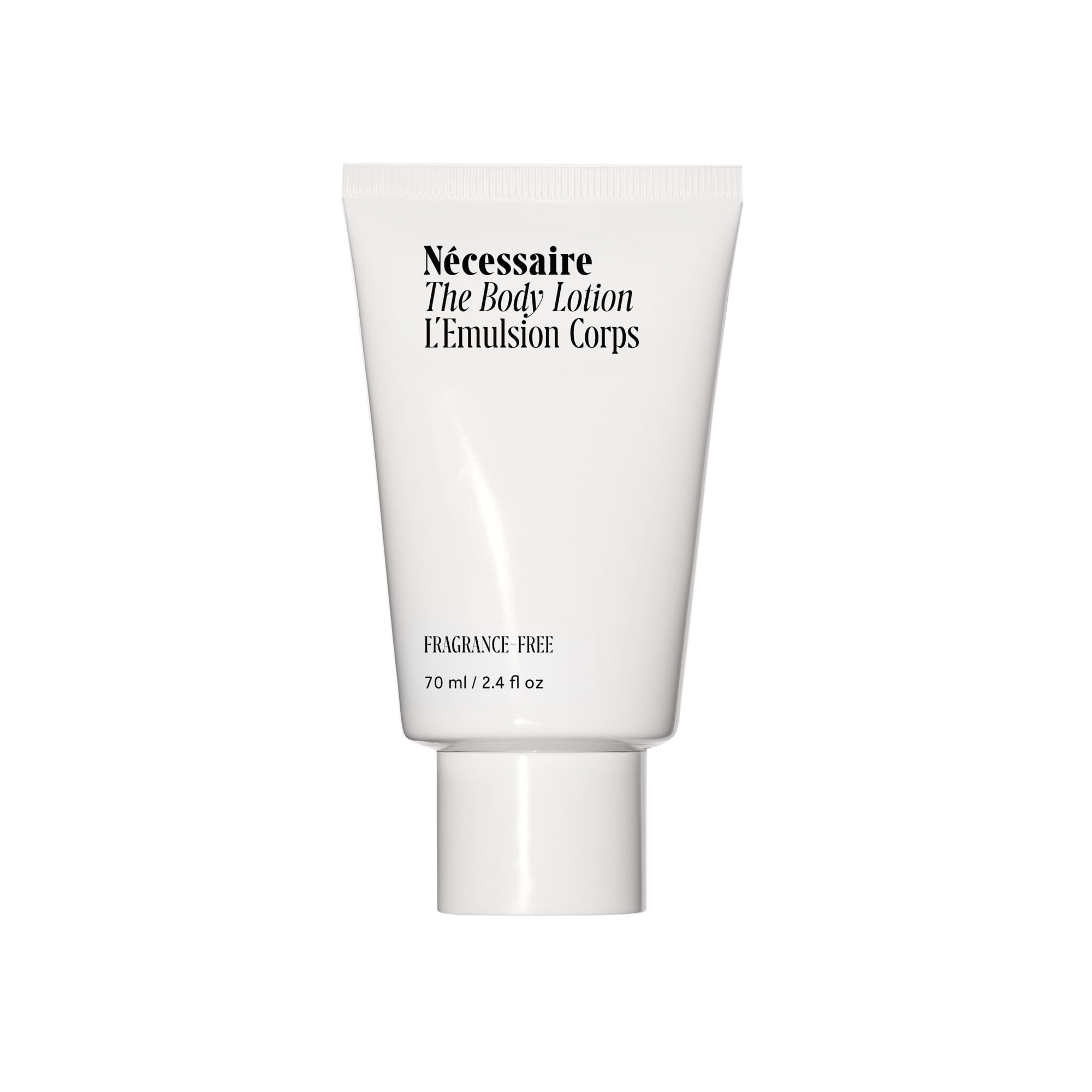 Nécessaire The Body Lotion. Fragrance-Free. Multi-Peptide Firming Lotion to Moisturize, Firm, Strengthen. 2.5% Niacinamide, Vitamin C/E + Omega 6/9. 2.4 fl oz
