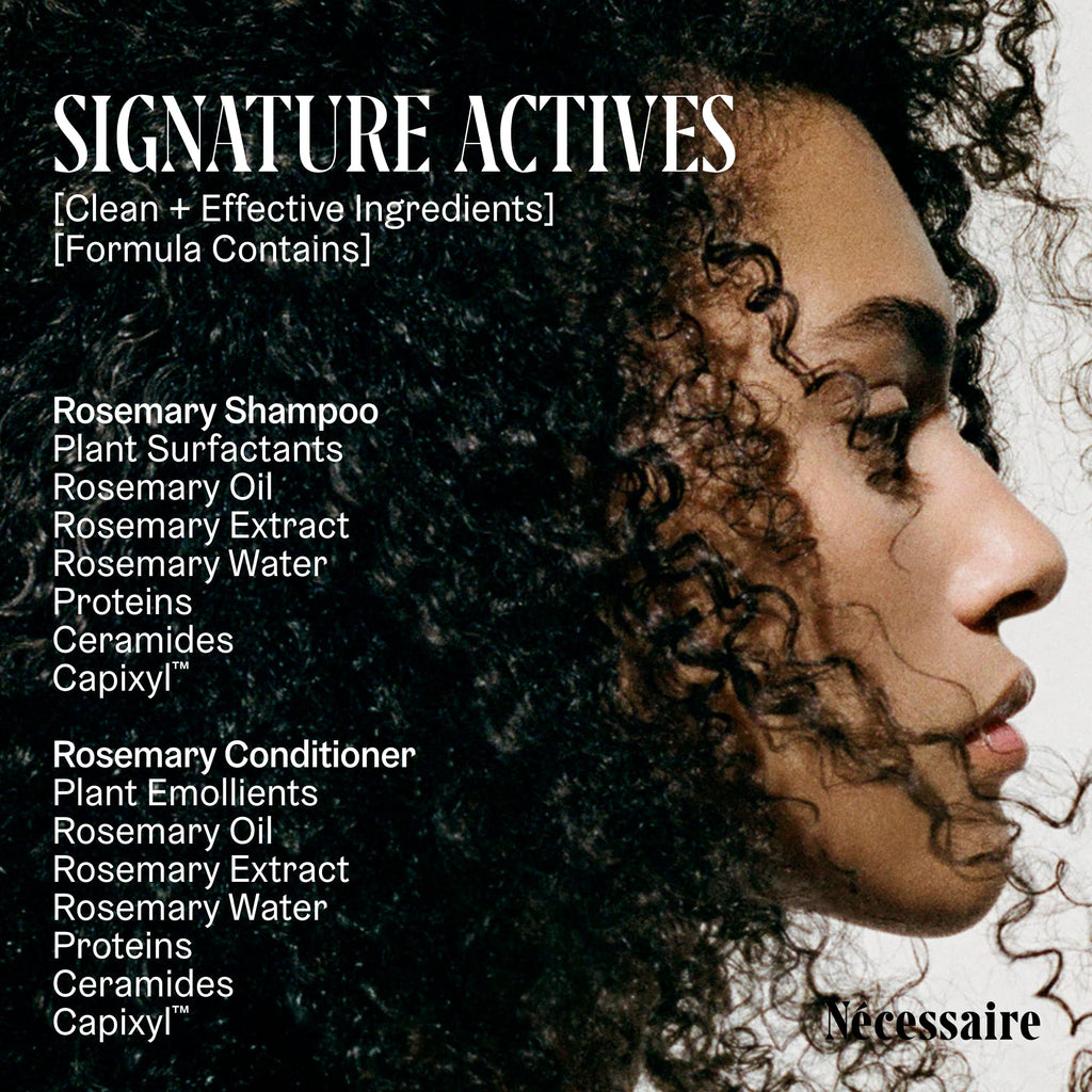 Nécessaire Rosemary Hair Duo – Strengthening Shampoo & Conditioner for Thinning Hair | Sulfate-Free, Color-Safe 500 ml
