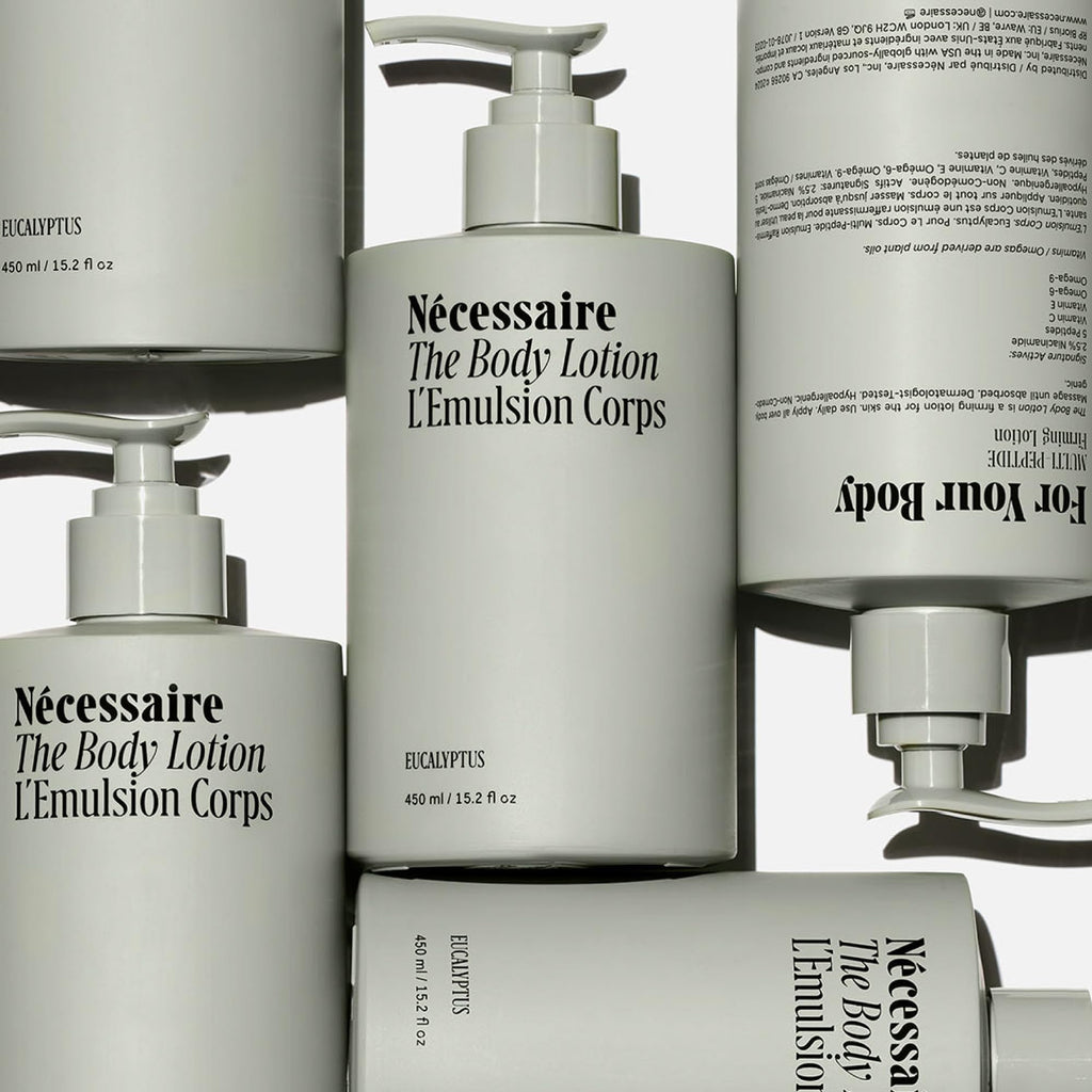 Nécessaire Eucalyptus Body Lotion – Multi-Peptide Firming Moisturizer, 2.5% Niacinamide, 450ml