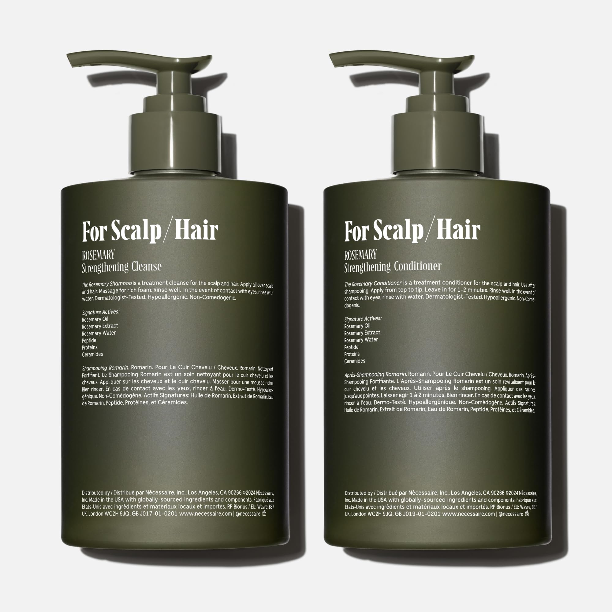 Nécessaire Rosemary Hair Duo – Strengthening Shampoo & Conditioner for Thinning Hair | Sulfate-Free, Color-Safe 500 ml