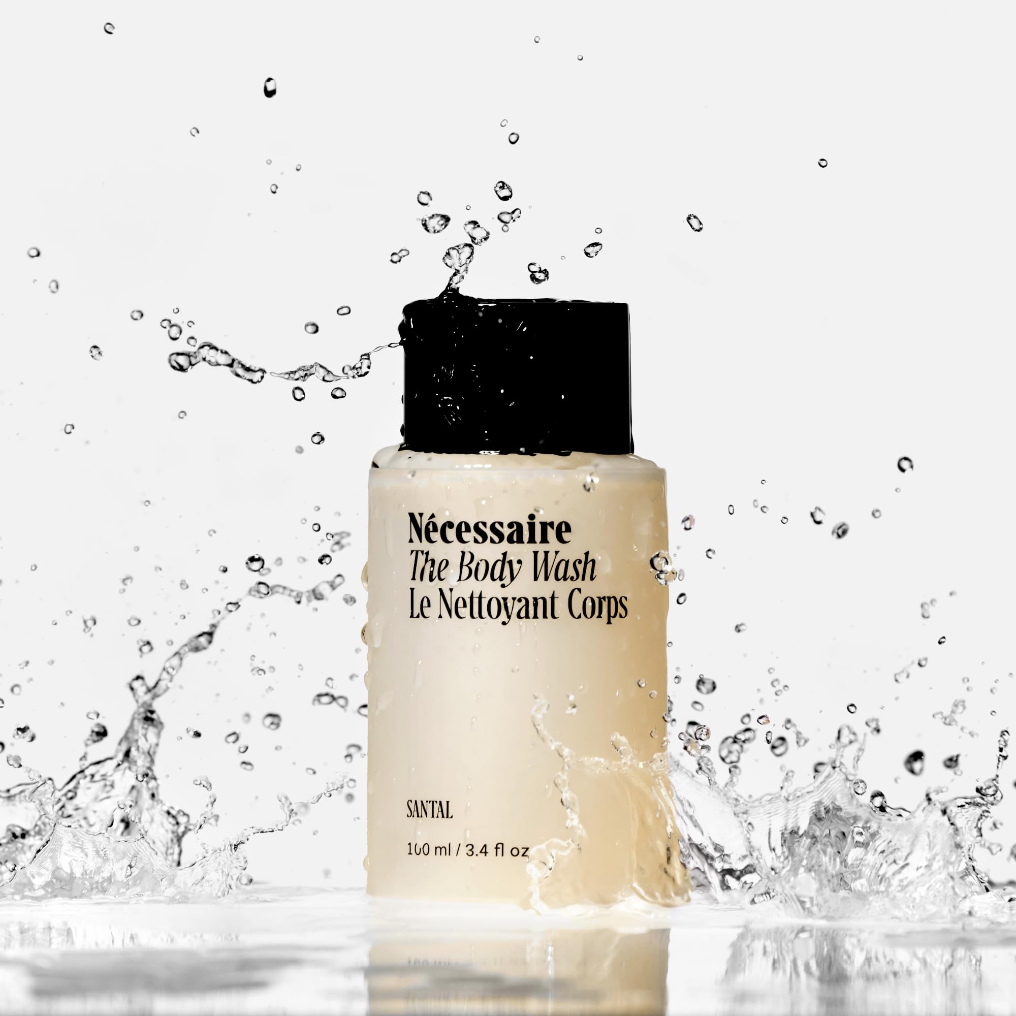 Nécessaire The Body Wash Santal – Natural Shower Gel with Epsom Salt & Minerals (3.4 oz)