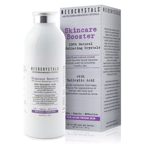 NeedCrystals Microdermabrasion Crystals – DIY Facial Scrub with Salicylic Acid, 8 oz