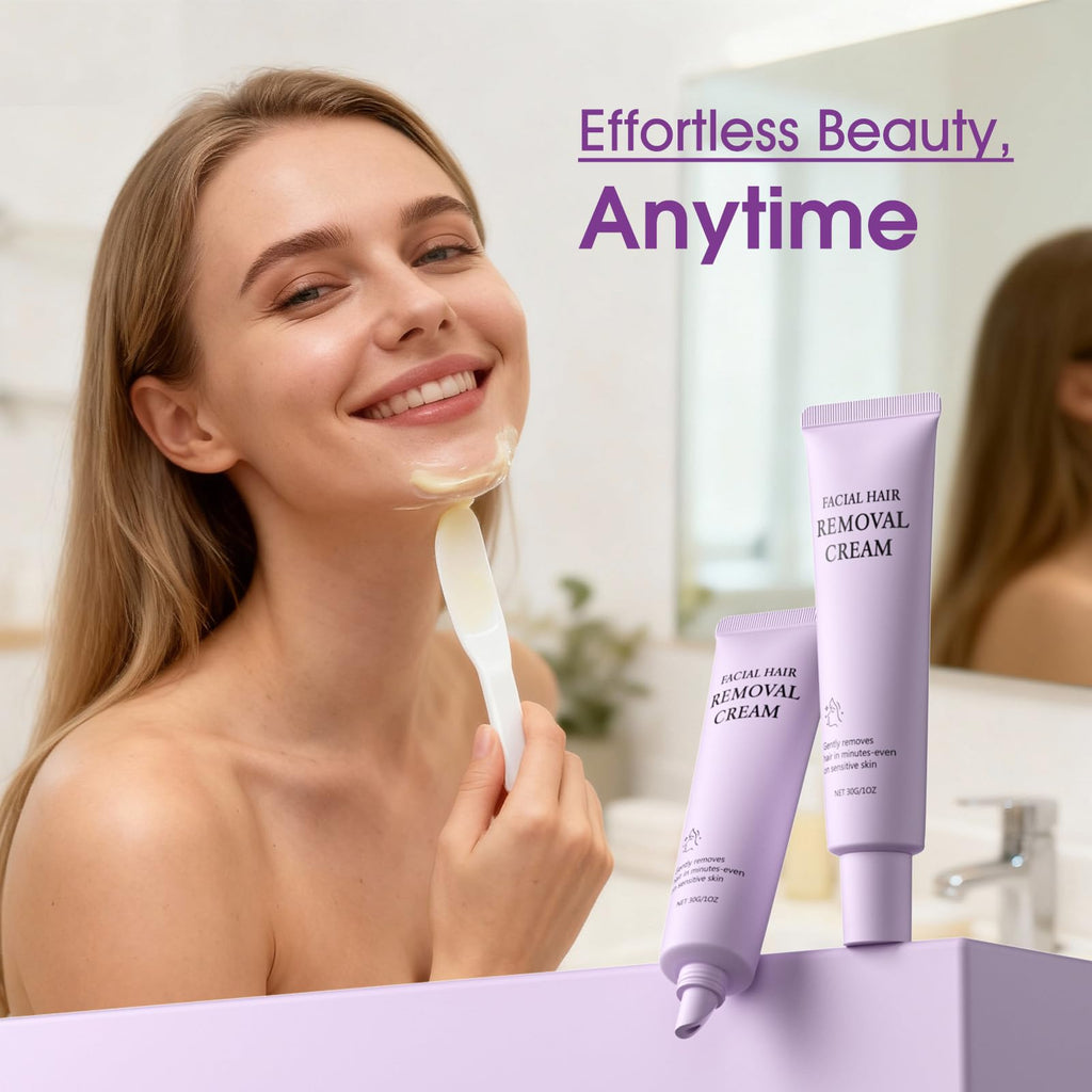 Nehito Facial Hair Removal Cream for Women – Gentle, Sensitive-Skin Depilatory for Face, Chin & Upper Lip (1.01 fl oz)