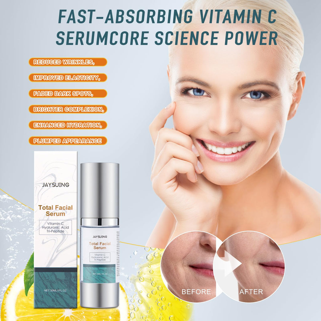 NEIOM Vitamin C Serum with Hyaluronic Acid & Peptides – Pack of 2 | Brightening & Hydration