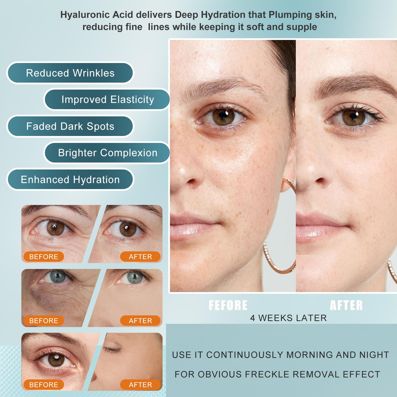NEIOM Vitamin C Serum with Hyaluronic Acid & Peptides – Pack of 2 | Brightening & Hydration