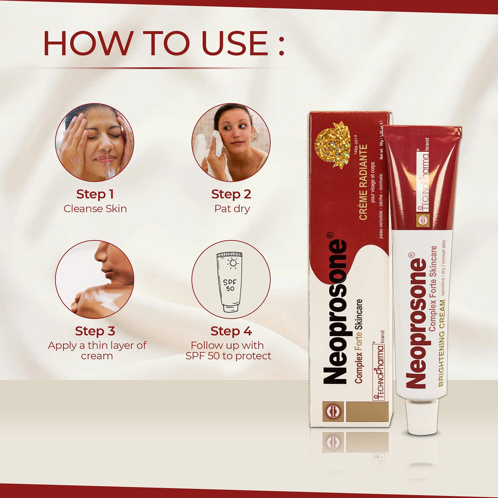 Neoprosone Skin Brightening Cream – Fade Dark Spots on Face, Elbows & Body | 1.7 oz