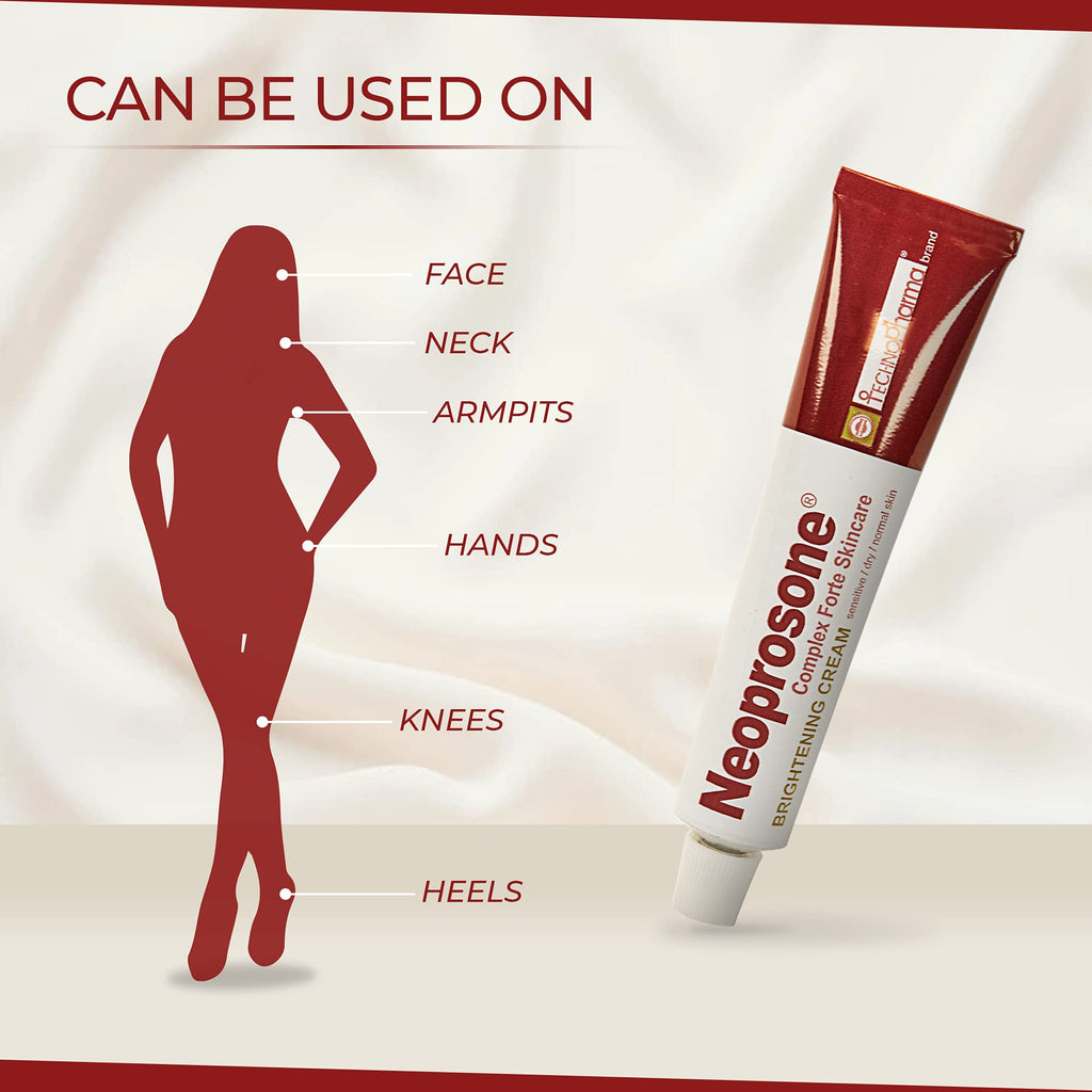 Neoprosone Skin Brightening Cream – Fade Dark Spots on Face, Elbows & Body | 1.7 oz