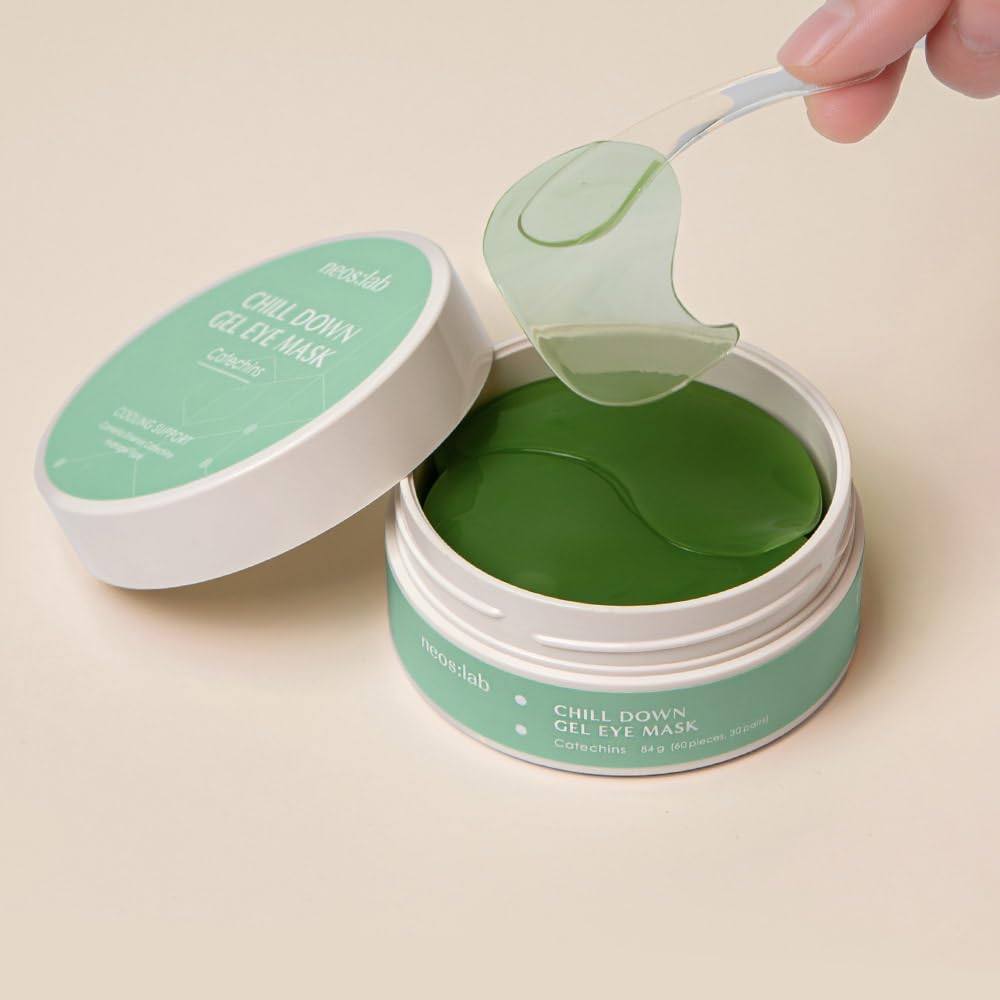 neos:lab Chill Down Gel Eye Mask – Cooling Hydrogel Patches with Catechins