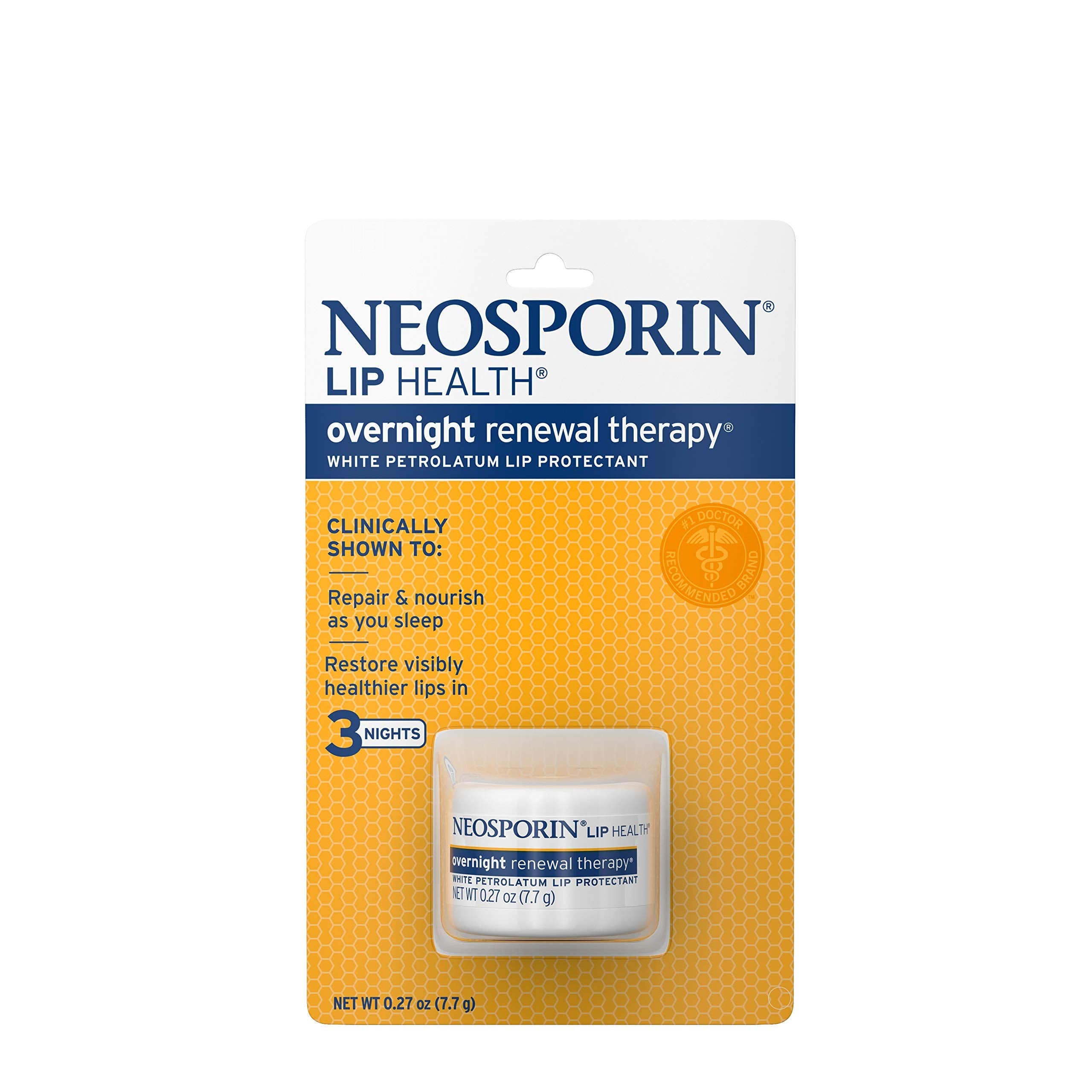Neosporin Lip Health Overnight Renewal Therapy – Pack of 3 (0.27 oz each)