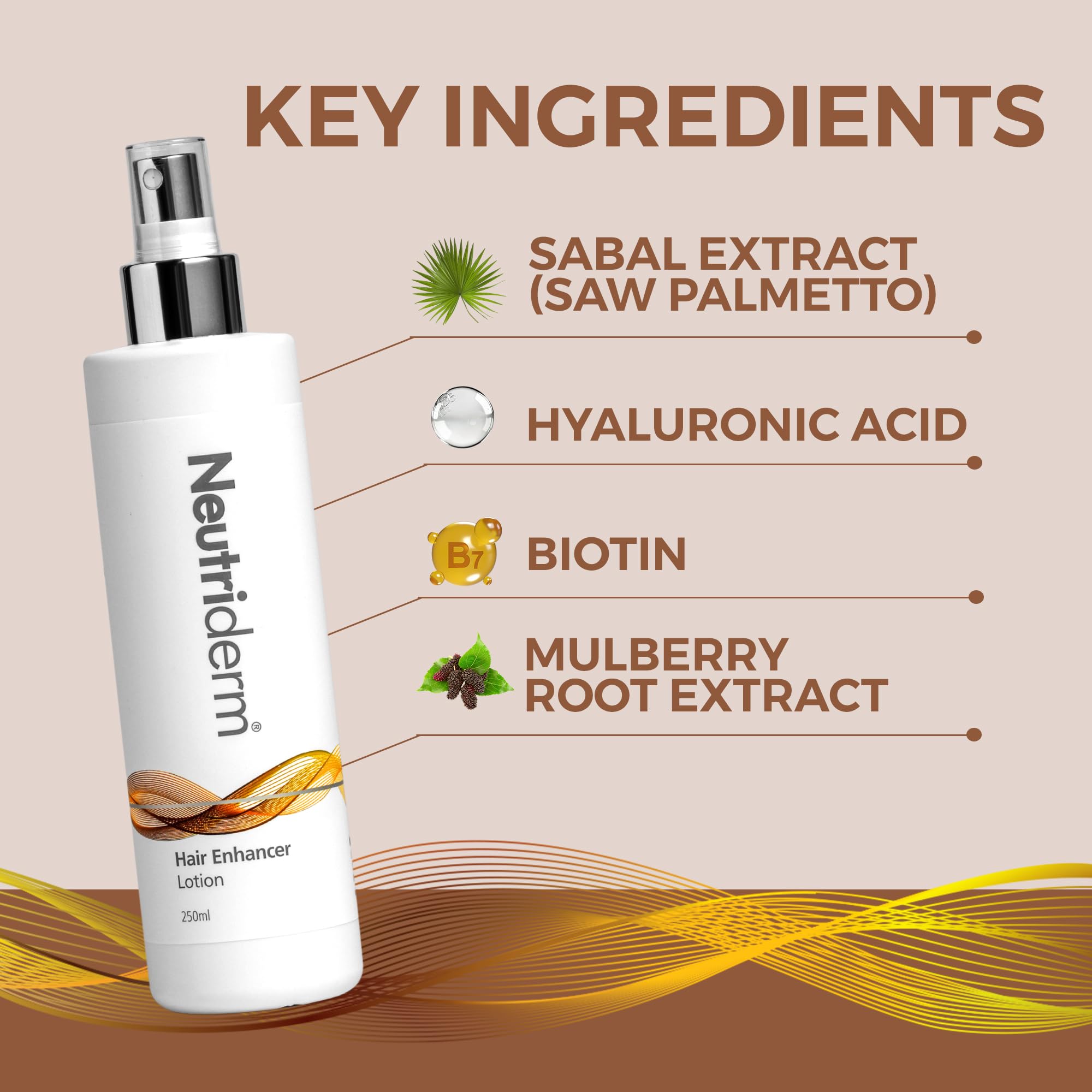 Neutriderm Hair Enhancer Lotion | Restore, Revitalize & Thickens Dry Hair (250 ml)