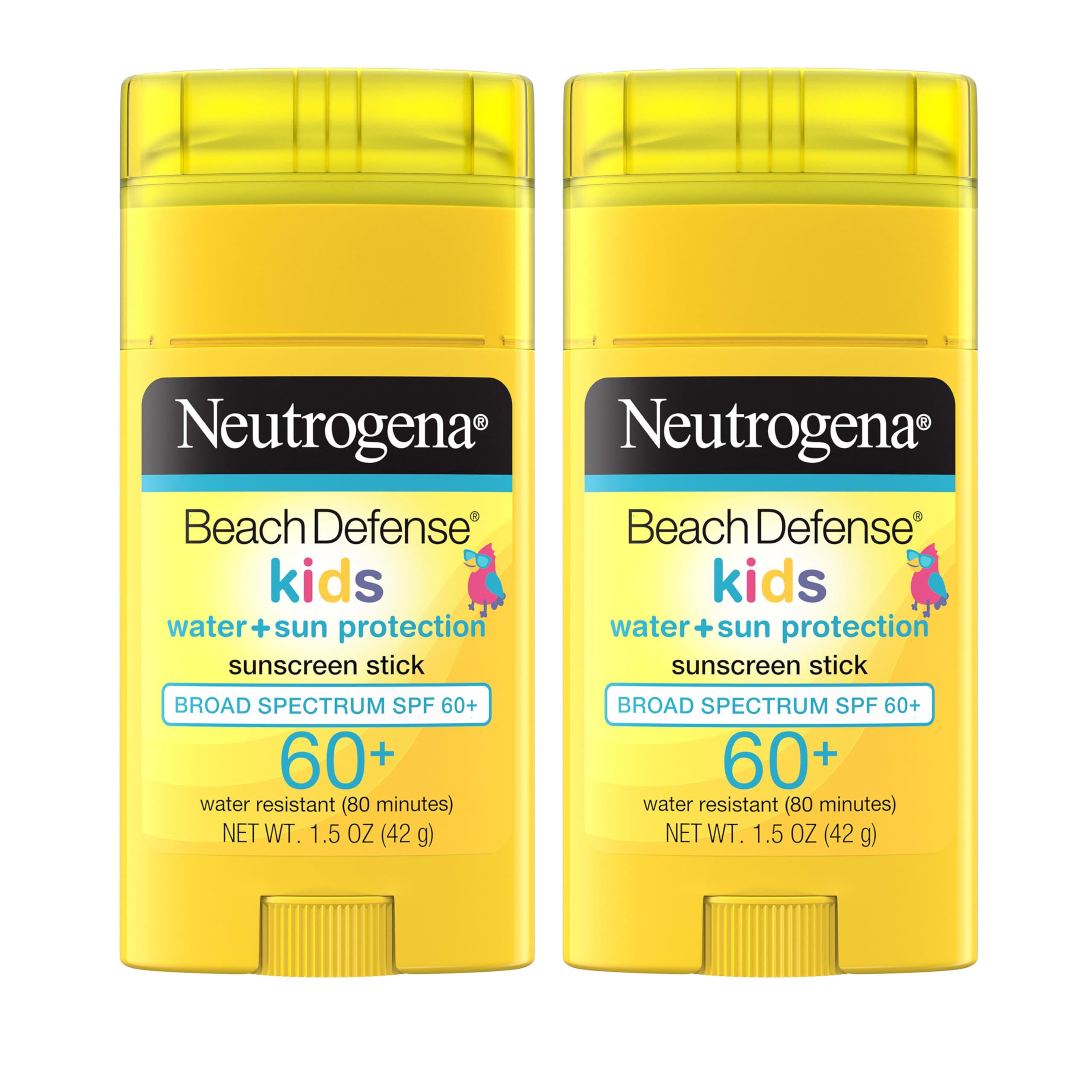 Neutrogena Beach Defense Kids Sunscreen Stick SPF 60+ – Hawaii Reef Act 104 Compliant, 1.5 oz Travel Size