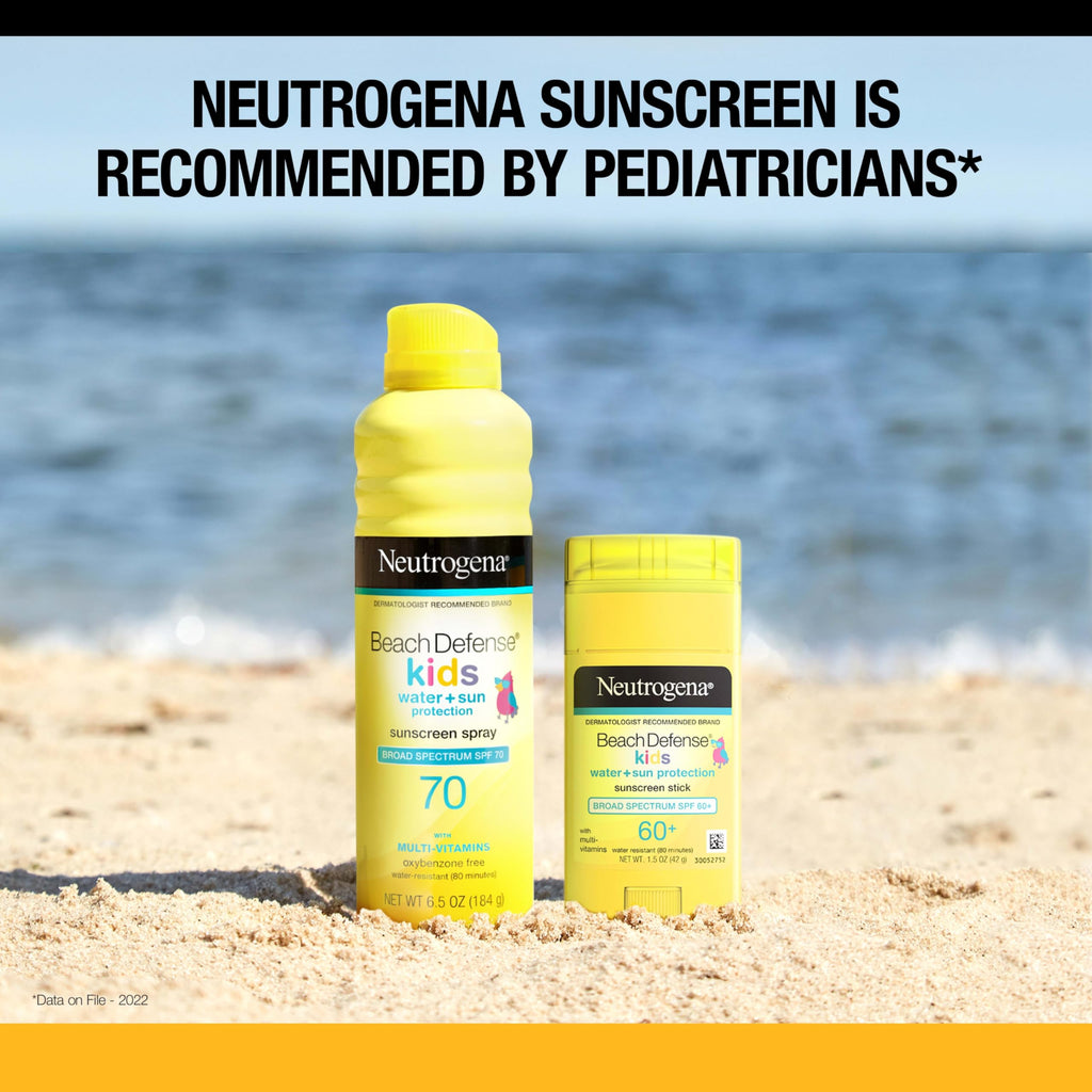 Neutrogena Beach Defense Kids Sunscreen Stick SPF 60+ – Hawaii Reef Act 104 Compliant, 1.5 oz Travel Size