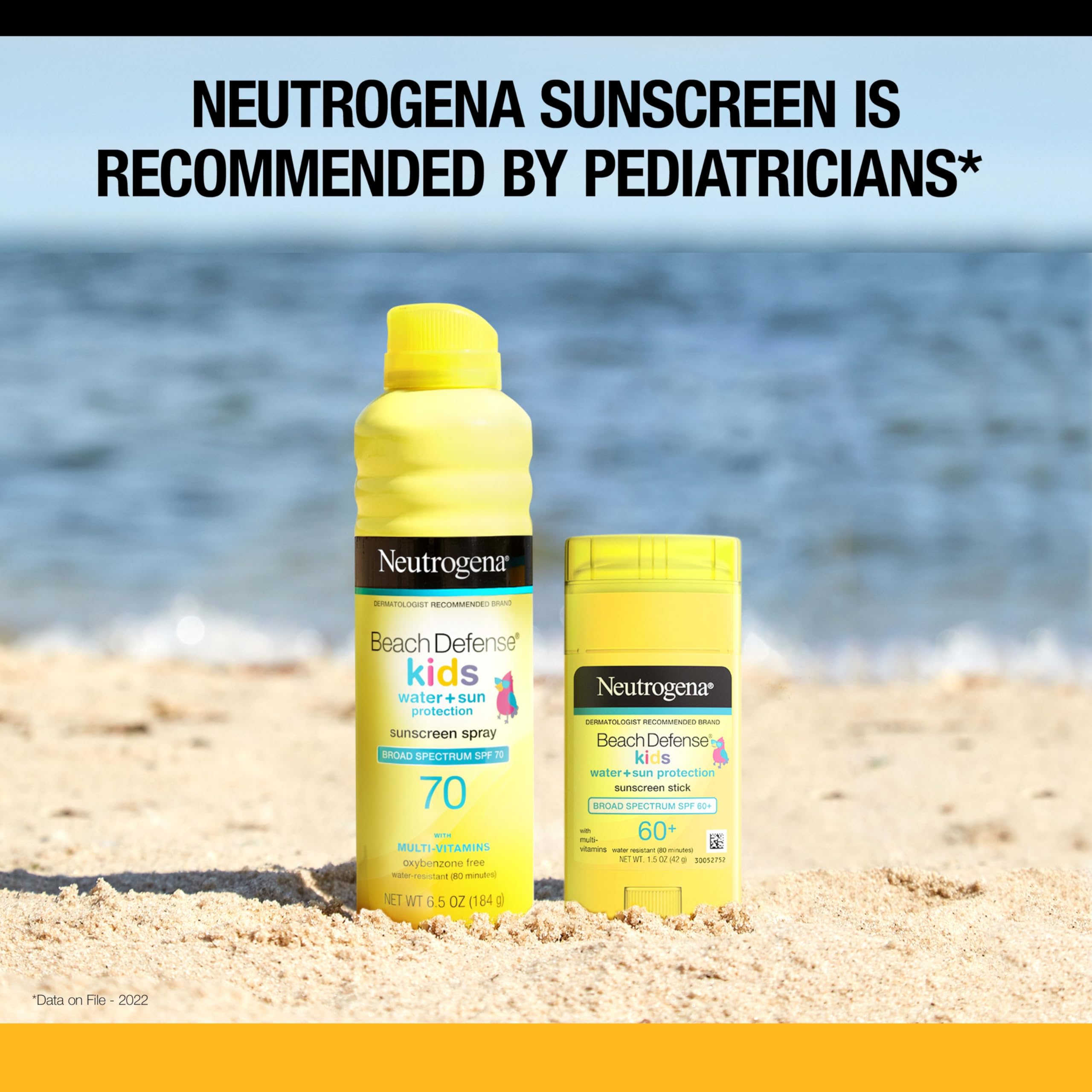 Neutrogena Beach Defense Kids Sunscreen Stick SPF 60+ – Hawaii Reef Act 104 Compliant, 1.5 oz Travel Size