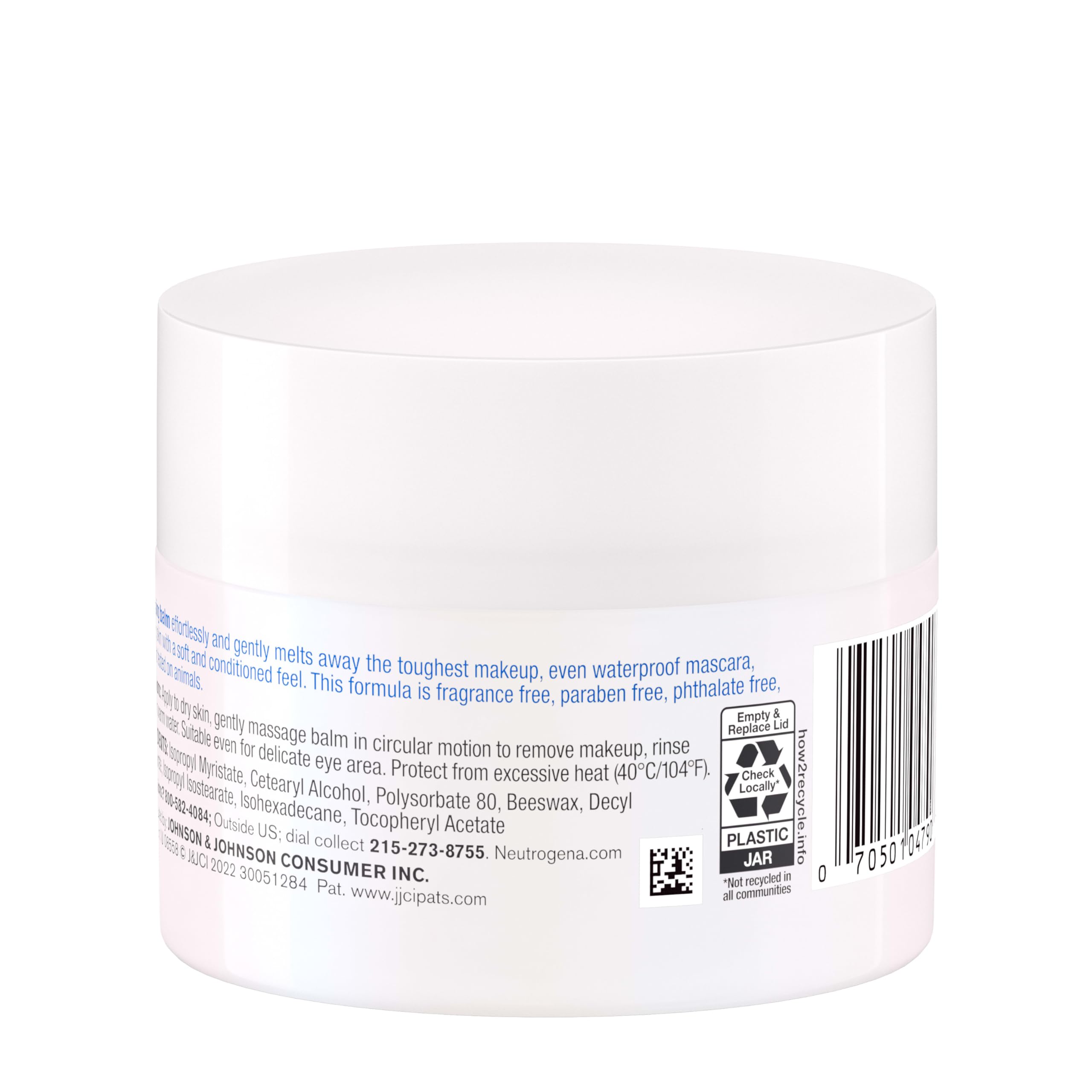 Neutrogena Makeup Melting Cleansing Balm — Fragrance-Free, 2.6 oz | Melt Dirt, Oil, and Waterproof Makeup