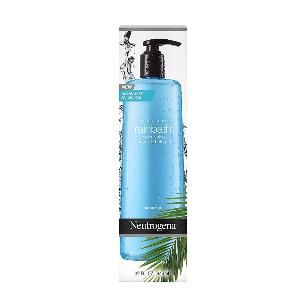 Neutrogena Rainbath Ocean Mist Shower Gel & Shaving Gel, Moisturizing Clean Rinse, 32 oz (2-pack)