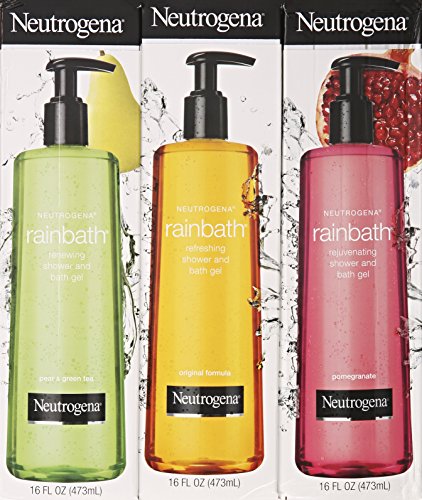 Neutrogena Rainbath 3 Pack Original, Pear & Green Tea, and Pomegranate – 16 fl oz Each