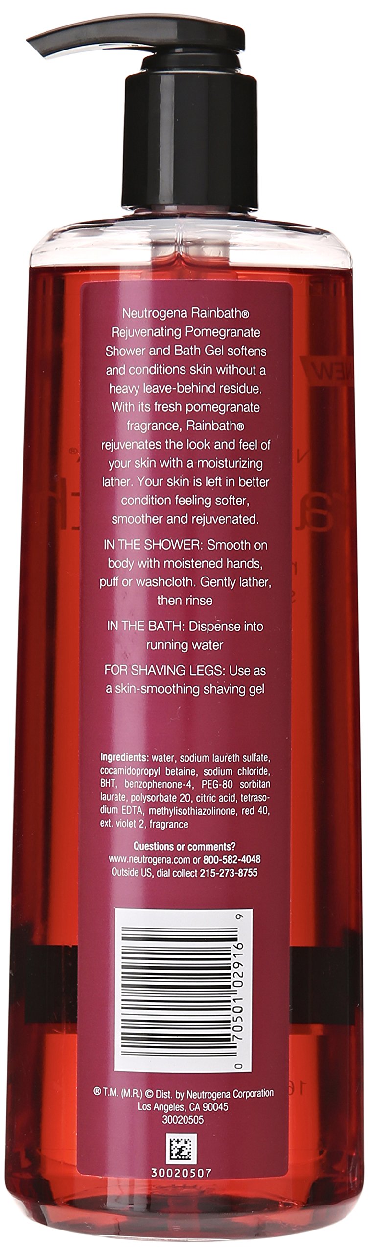 Neutrogena Rainbath 3 Pack Original, Pear & Green Tea, and Pomegranate – 16 fl oz Each