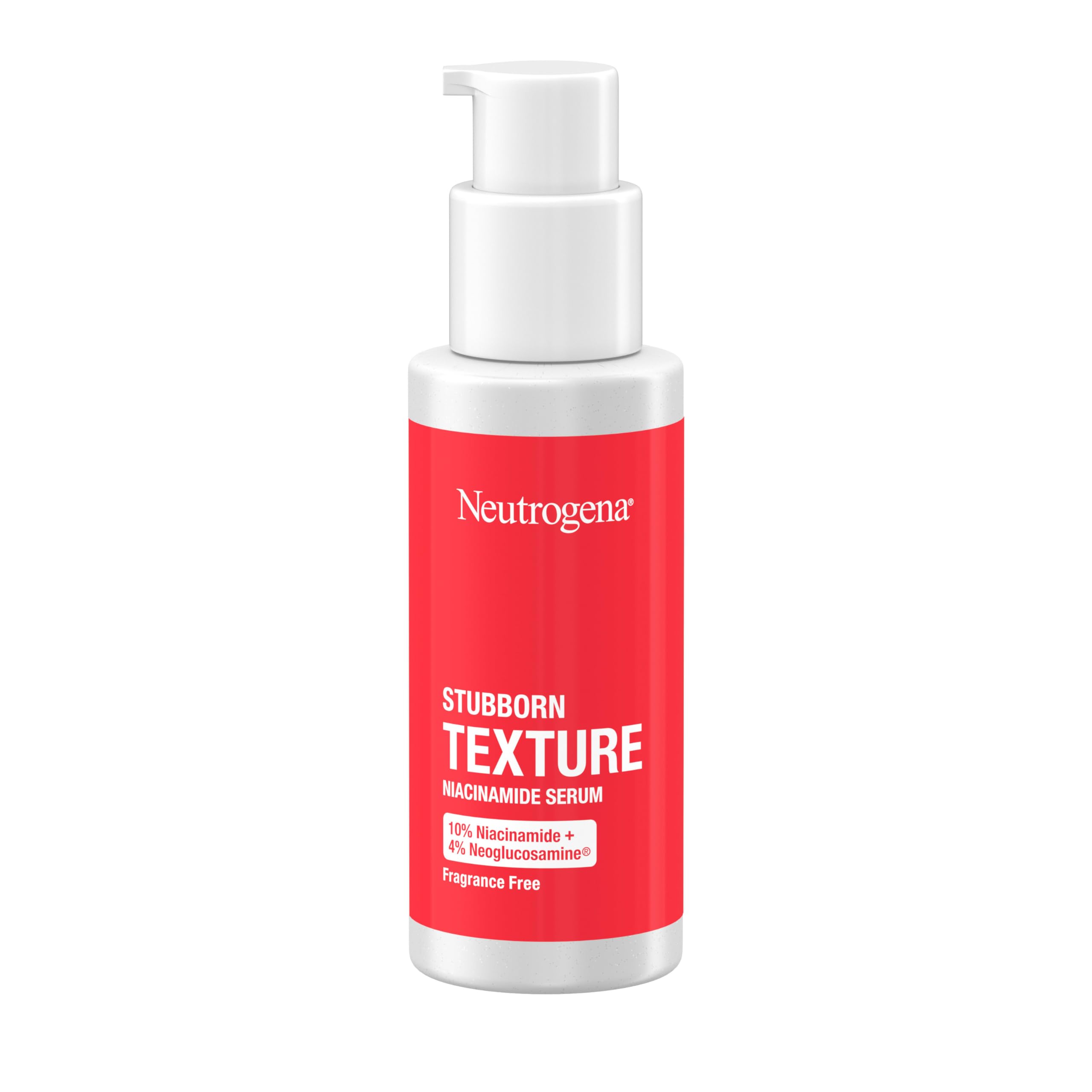 Neutrogena Stubborn Texture Resurfacing Serum – 10% Niacinamide & 4% Neoglucosamine, Fragrance-Free, 1 oz