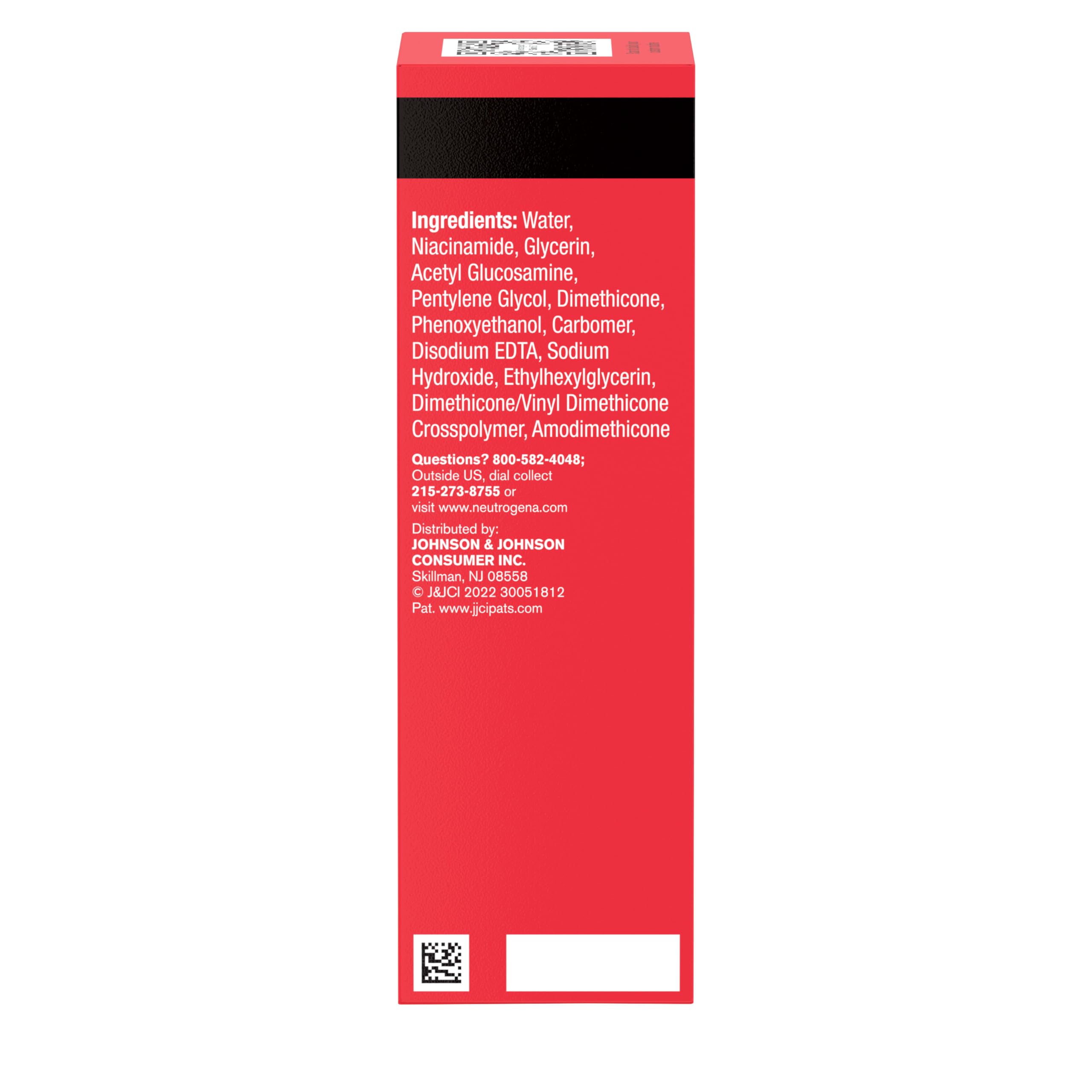 Neutrogena Stubborn Texture Resurfacing Serum – 10% Niacinamide & 4% Neoglucosamine, Fragrance-Free, 1 oz