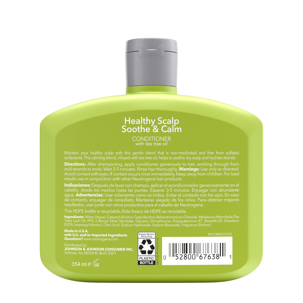 Neutrogena Tea Tree Oil Conditioner - Soothing Moisture for Scalp & Hair | Color-Safe