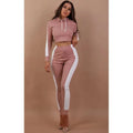 Ladies Work Out Crop Hoodie Joggers Set with Gym Suit - 3-Piece Ladies Tracksuit Set