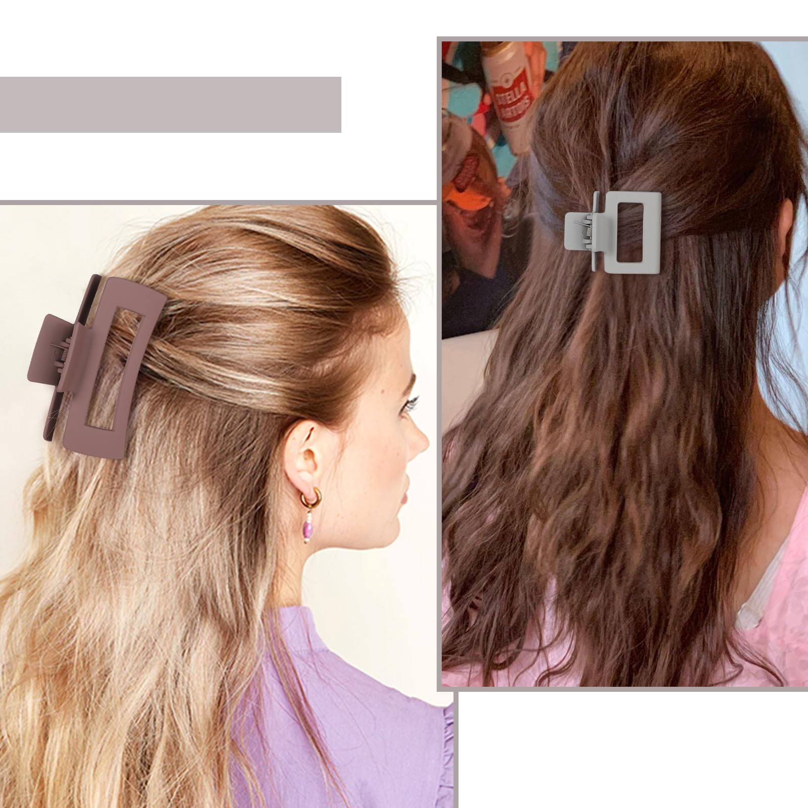 NEW LIVE Hair Claws – 16 Pcs Matte Nonslip Clips for All Hair Types