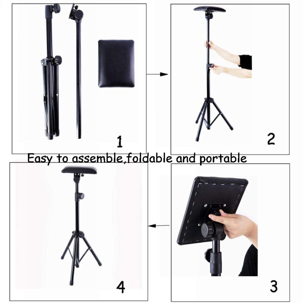 New Star Tattoo Armrest Stand — Foldable Tripod with Adjustable Height (72.6–120.5 cm)