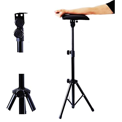 New Star Tattoo Armrest Stand — Foldable Tripod with Adjustable Height (72.6–120.5 cm)