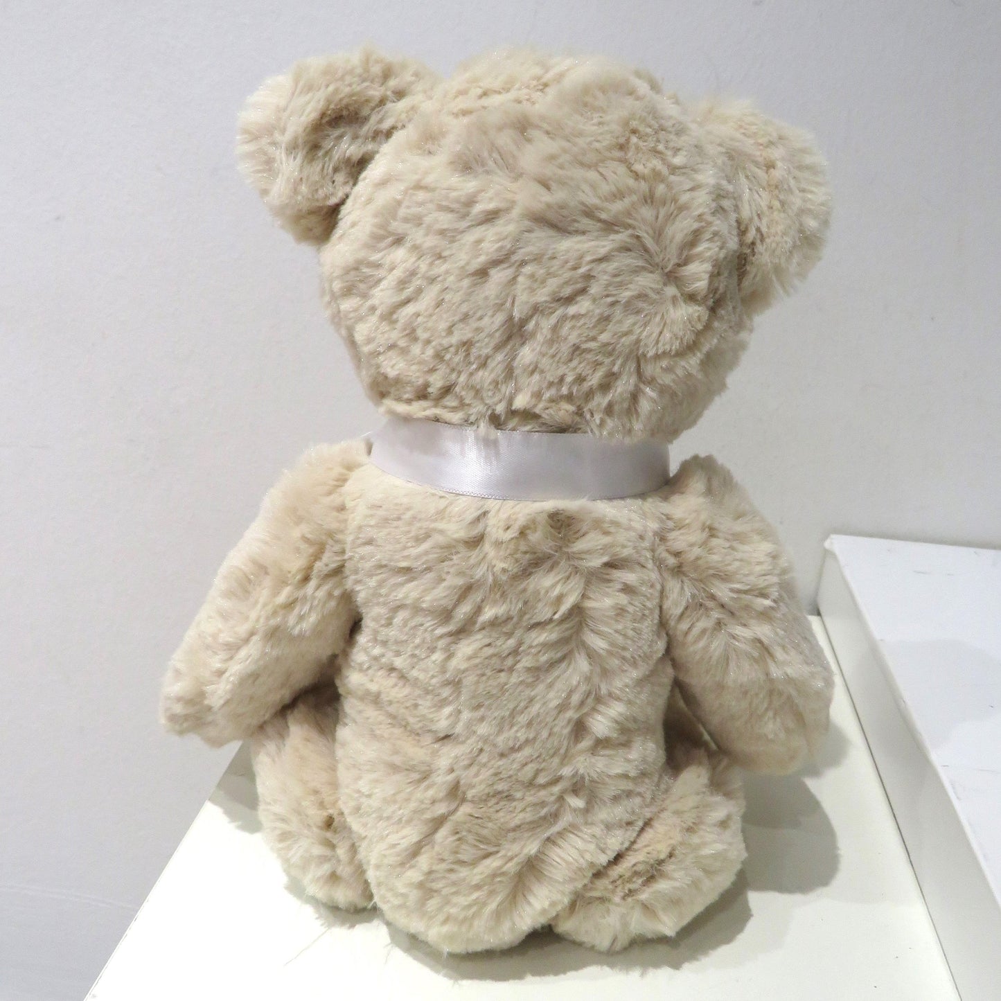 Personalised Teddy Bear & Edge Disc - Red Ribbon