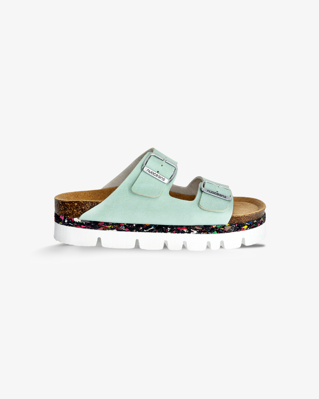 BUBBLES | Platform Sandal Aqua Blue