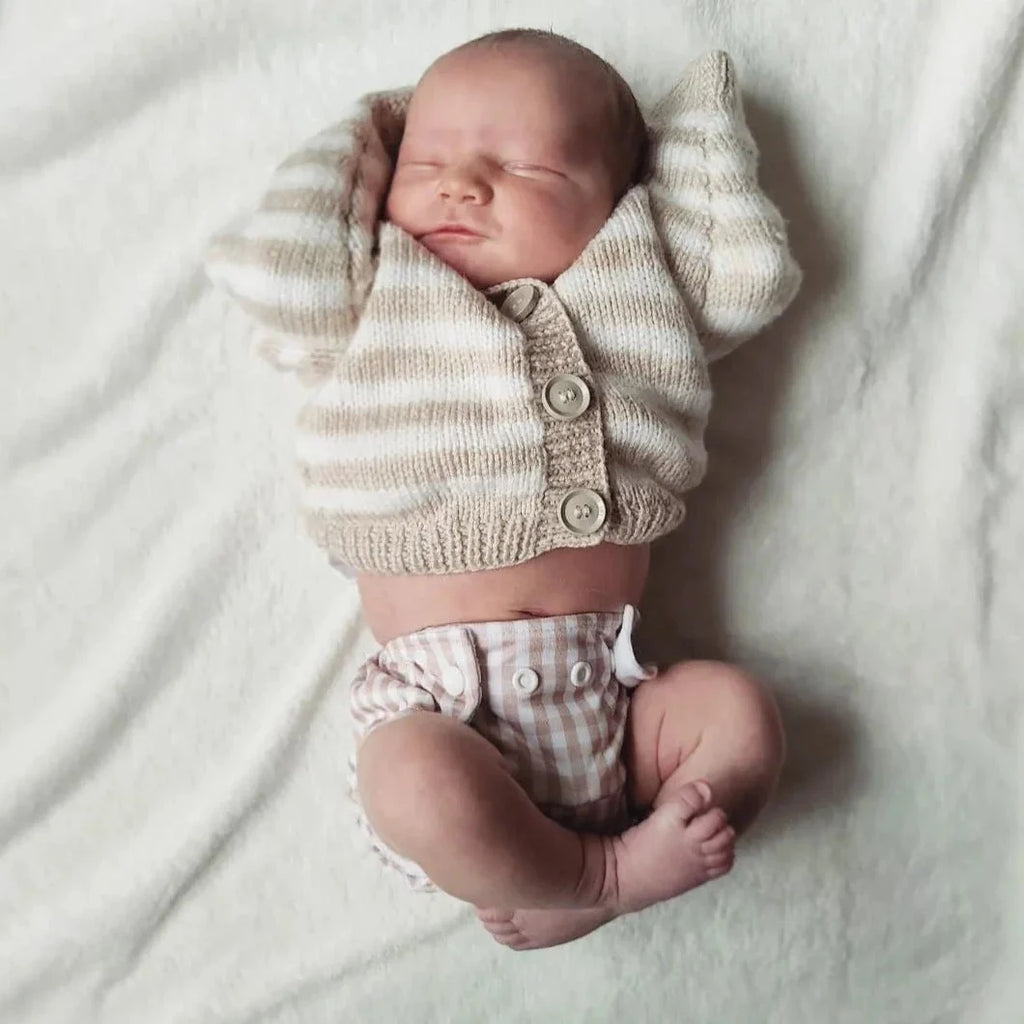 Newborn Reusable Cloth Nappy - Rainbow Oatmeal