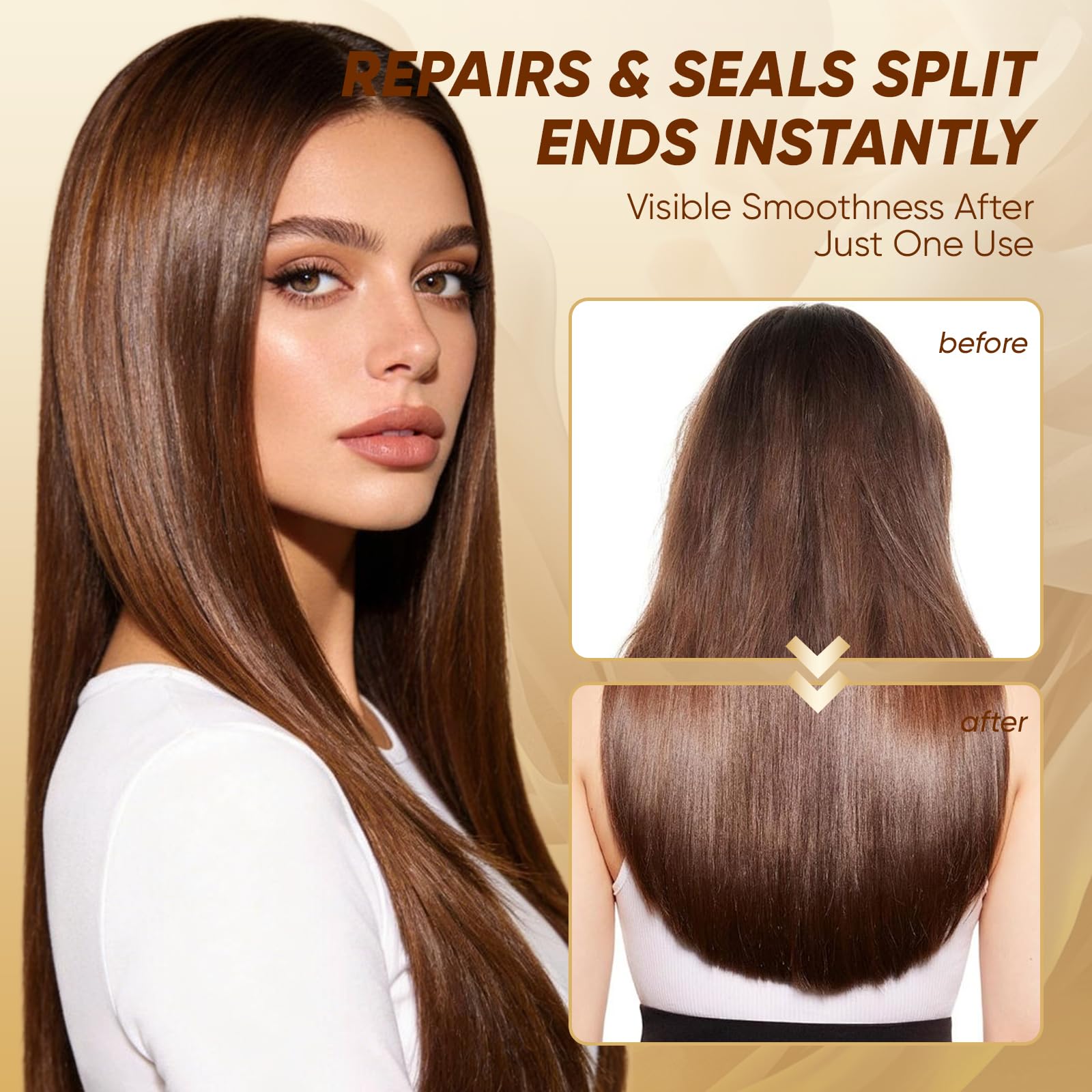 NEWUREHO Split End Mender – Repair & Seal Ends, Reduce Breakage, Anti-Frizz Leave-In Serum (70ml)