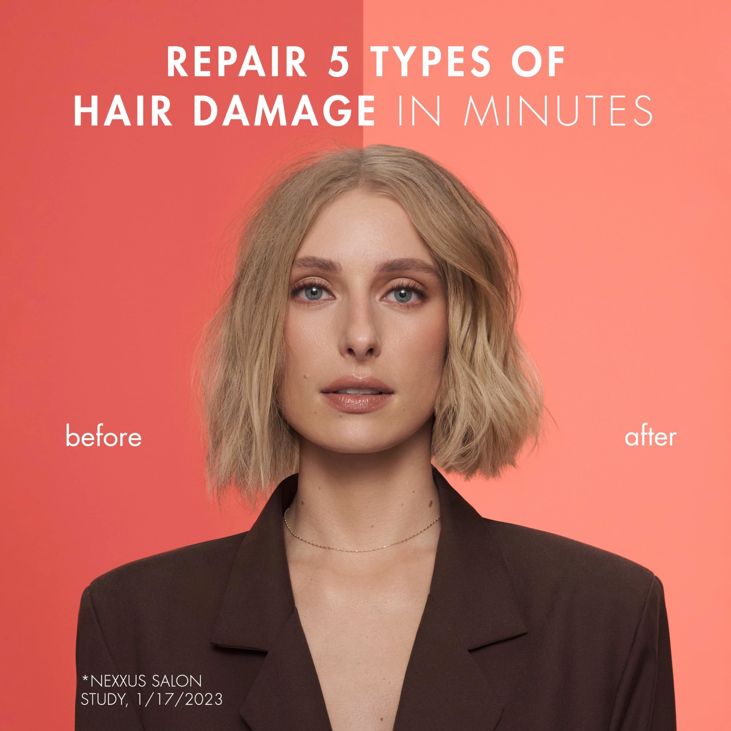 Nexxus Amino Bond Intense Bonding Treatment – Stronger, More Damage-Resistant Hair with Amino Acids & Keratin Protein, 5 oz