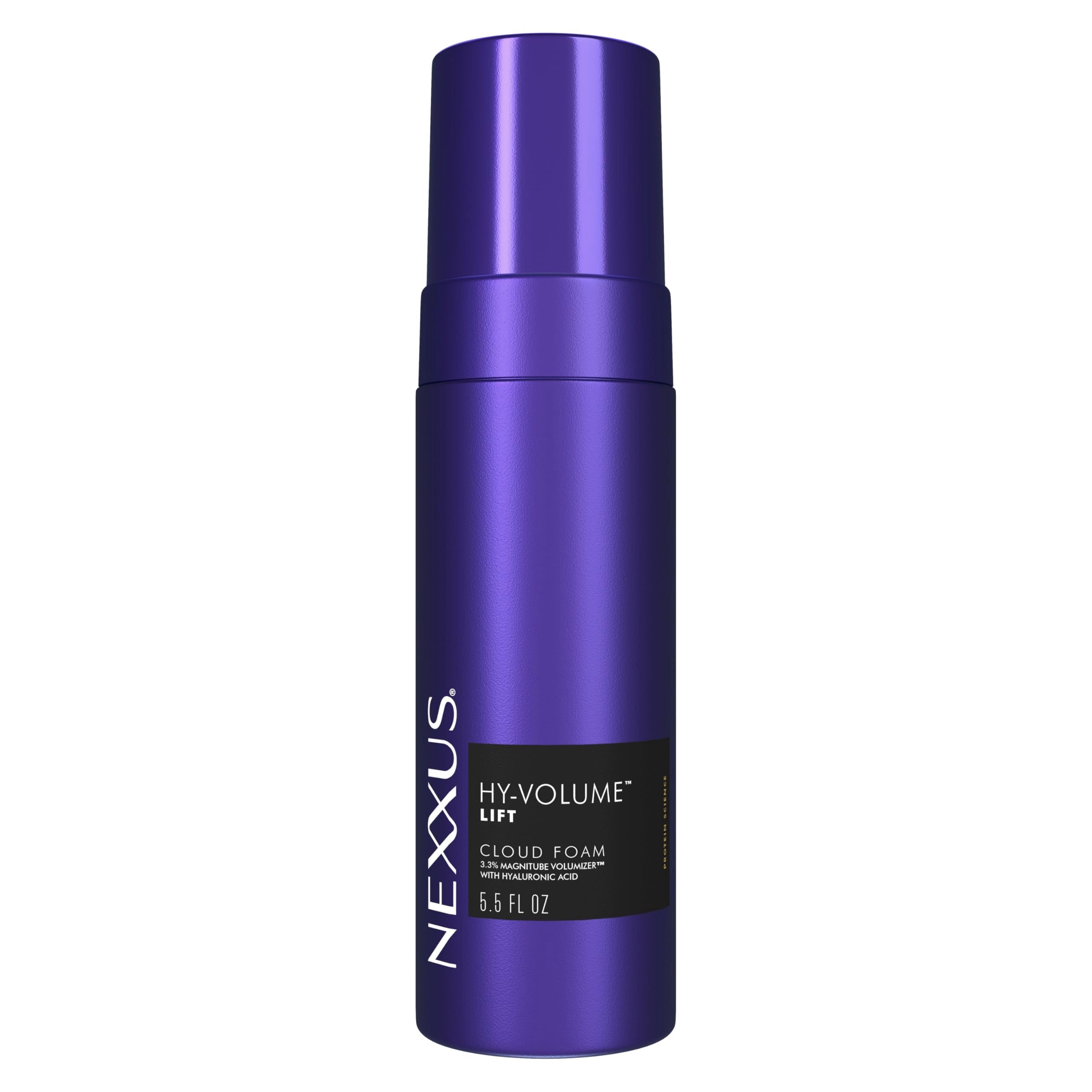 Nexxus HY-VOLUME Cloud Foam - Weightless Lift for Flat Hair, 48h Volume, Collagen + Hyaluronic Acid, 5.5 fl oz