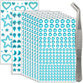 NIACONN 1760 Lake Blue Hair Jewels & Face Gems – Self-Adhesive Rhinestones