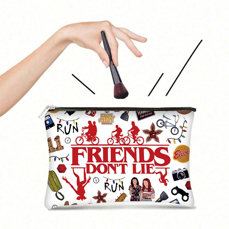 Niarezom Stranger TV Makeup Bag – Movie Theme Cosmetic Bag for Travel