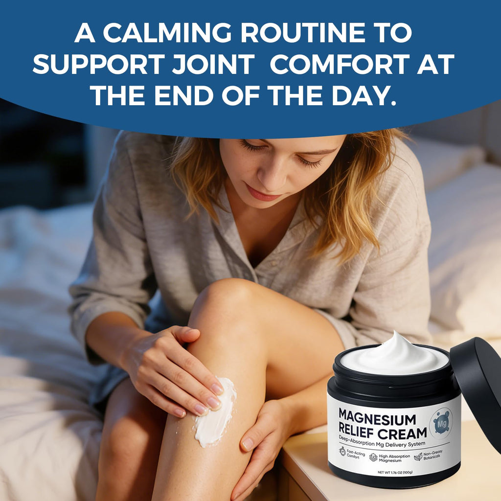 Nichalous Magnesium Joint Relief Cream – Deep Absorption, Fast-Acting, Non-Greasy Lotion (1.76 oz)
