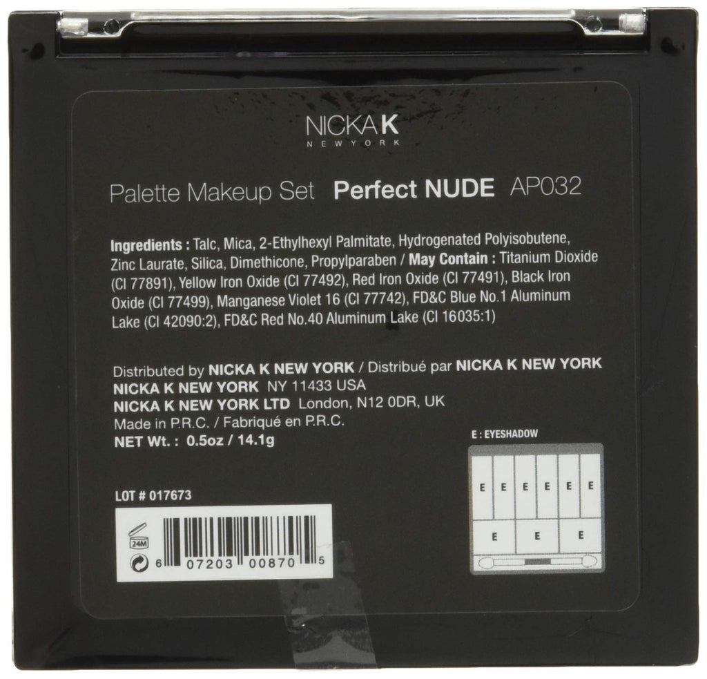 NICKA K Perfect 9 Nude Eyeshadow Palette Set – Travel Size Matte Finish