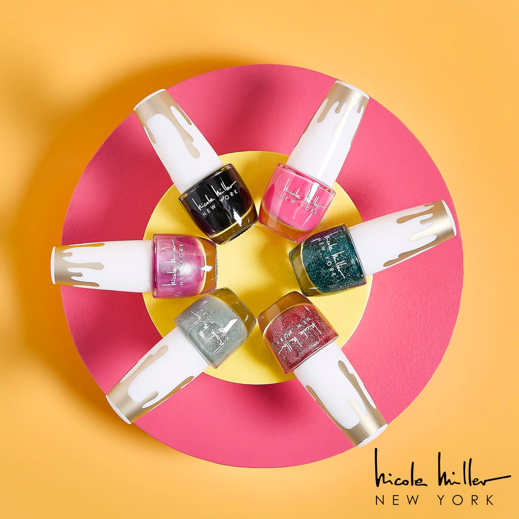 Nicole Miller New York 20-Piece Gel Nail Polish Set – Glossy Colors for Women & Teens