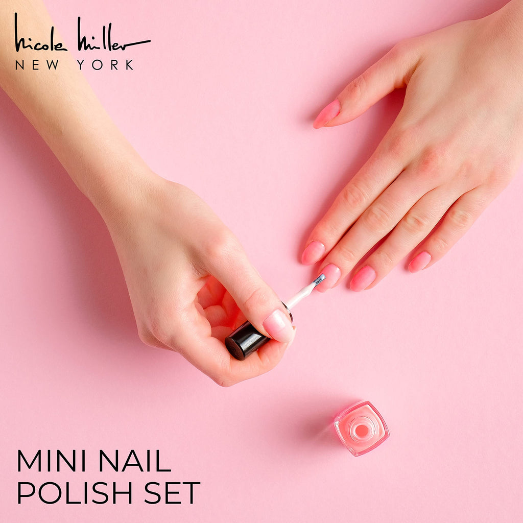 Nicole Miller New York Mini Nail Polish Set – 15-Piece Glossy Nail Colors Collection