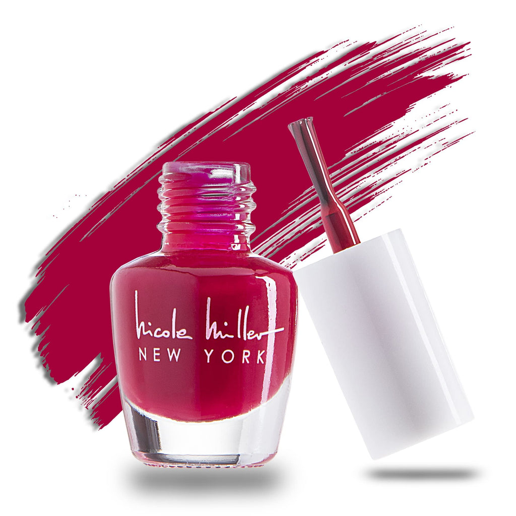 Nicole Miller New York Mini Nail Polish Set – 15-Piece Glossy Color Collection for Nails (Purple Accent)