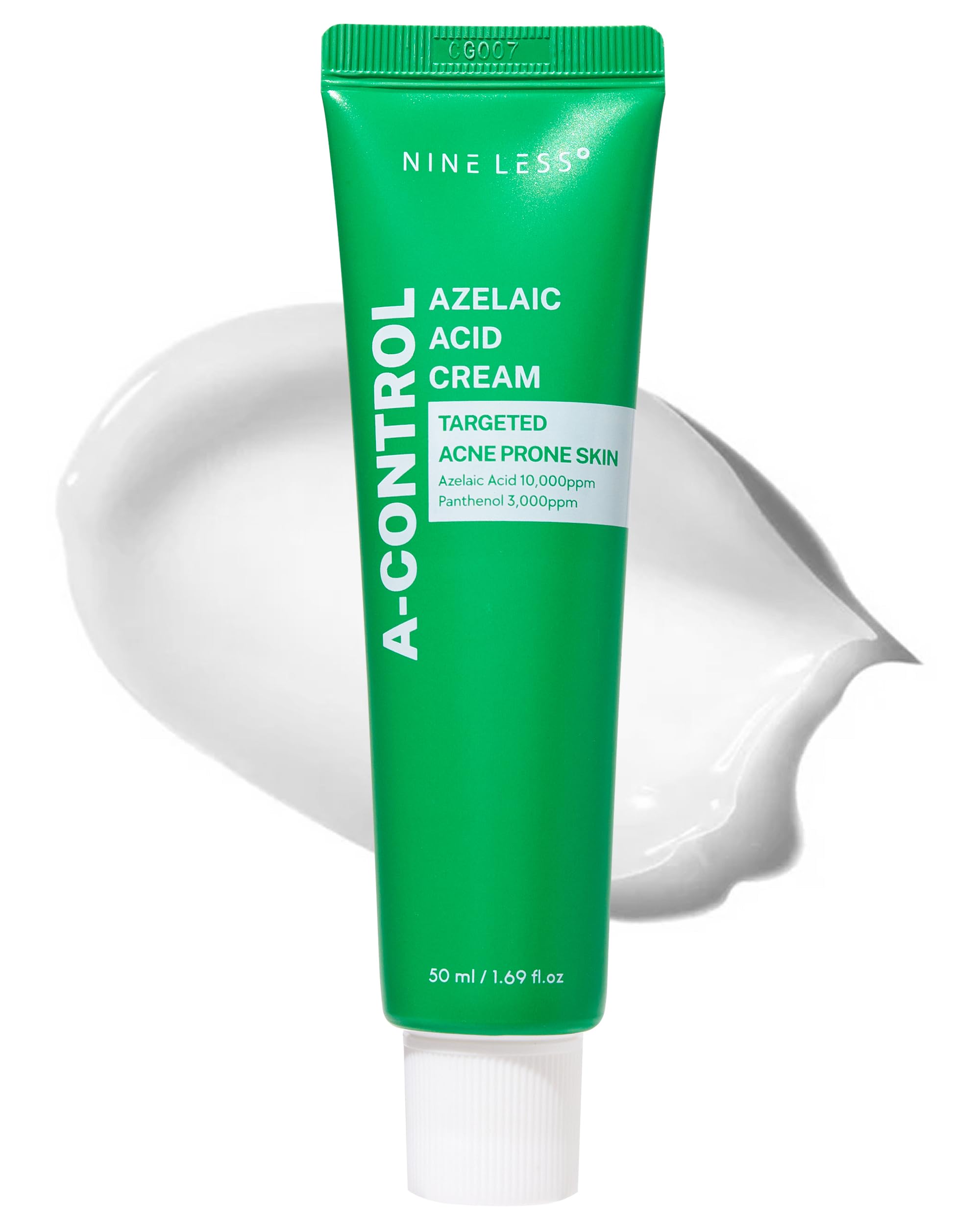 NINELESS A-Control Azelaic Acid Cream – Korean Blemish Clear Moisturizer for Face | Acne Control & Hydration