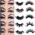 Ninglash Halloween Day Lashes – 10-Pack 25mm Colored Mink Lashes (9D)