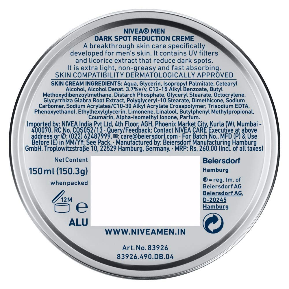 NIVEA Men Moisturizing Cream – Smooth & Hydrated Skin (150 ml)