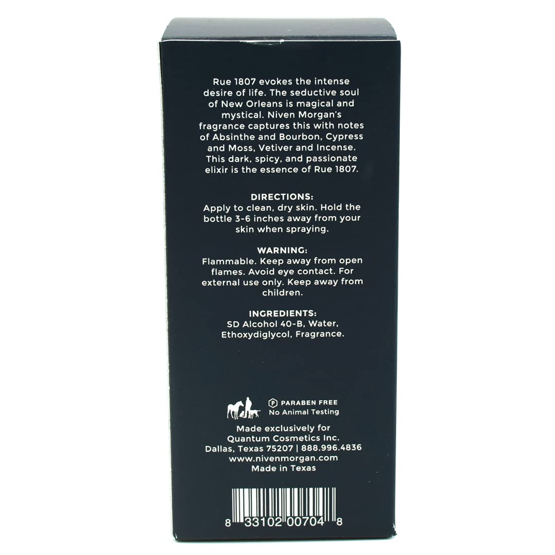 Niven Morgan Black Cypress Rue 1807 Cologne – Classic Men’s Fragrance