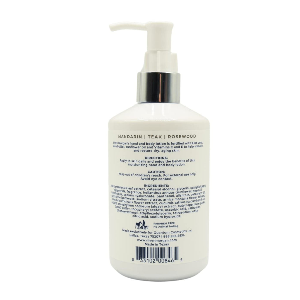 Niven Morgan Mandarin Teak & Rosewood Hand & Body Lotion – 10.5 Fl Oz