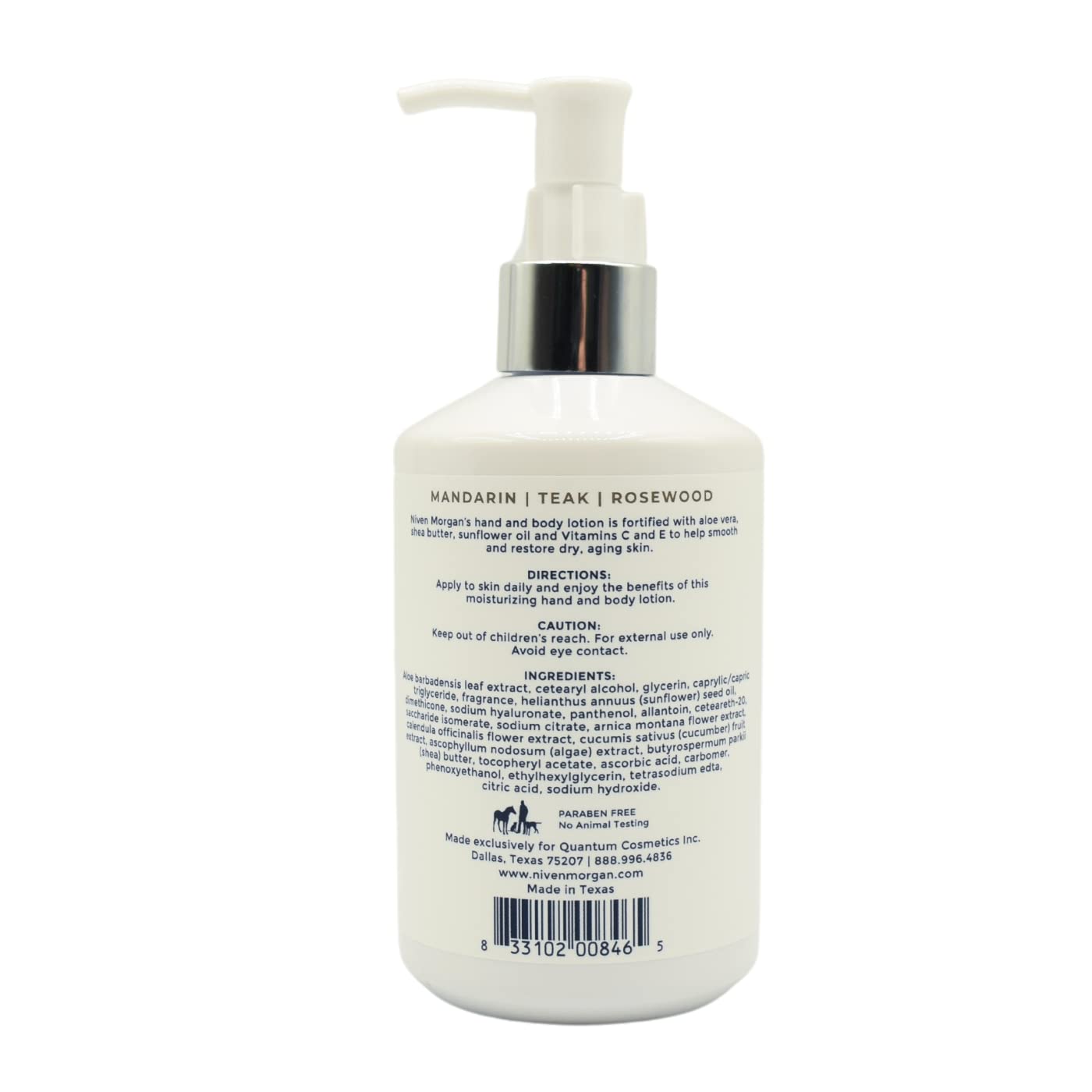 Niven Morgan Mandarin Teak & Rosewood Hand & Body Lotion – 10.5 Fl Oz