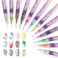 NivLop 12-Color Nail Art Pens Set – Graffiti Dotting Pen & Painting Liner for DIY Manicures