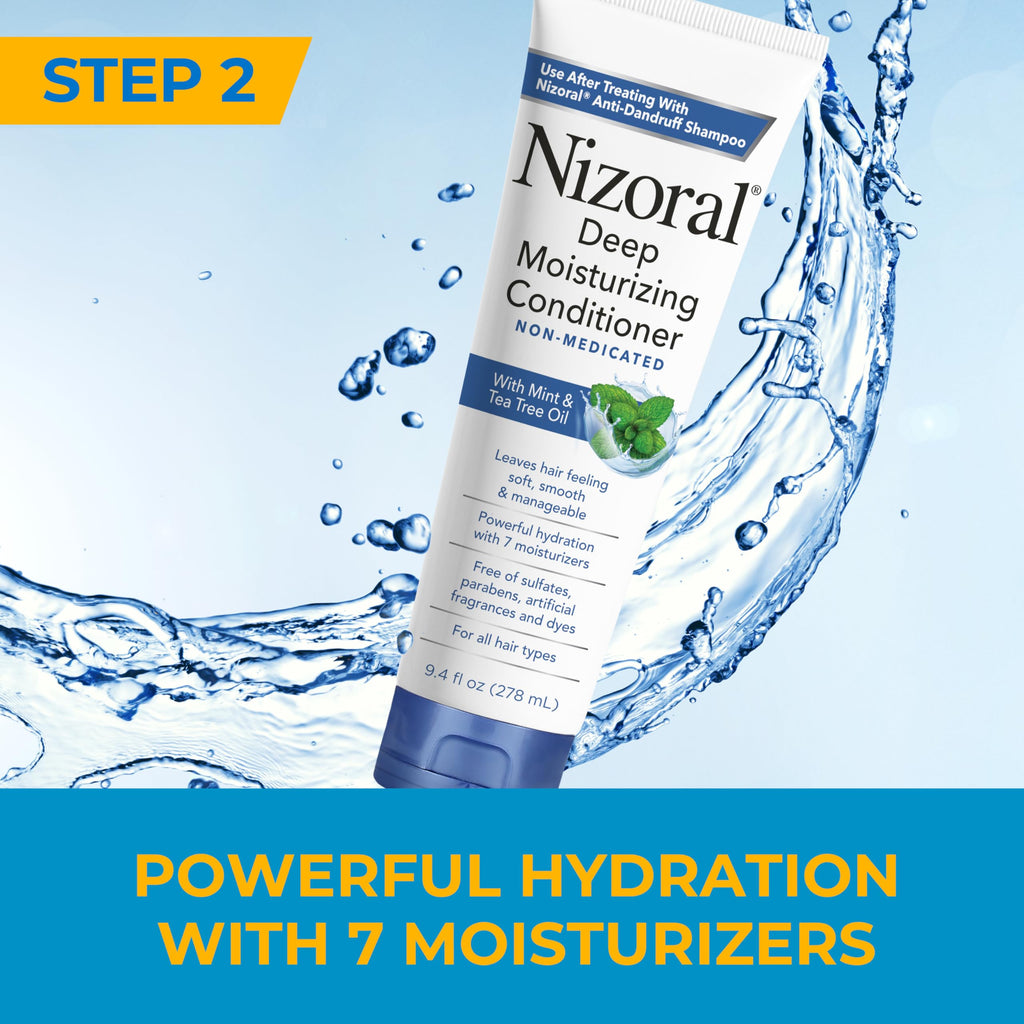 Nizoral Anti-Dandruff Shampoo + Deep Moisturizing Conditioner Bundle (7 oz + 9.4 oz) | Ketoconazole 1%
